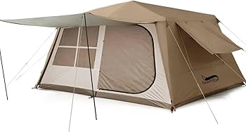 Amazon.co.jp: テント 2-6人用 4000mm耐水圧 ロッジ型 前後室
